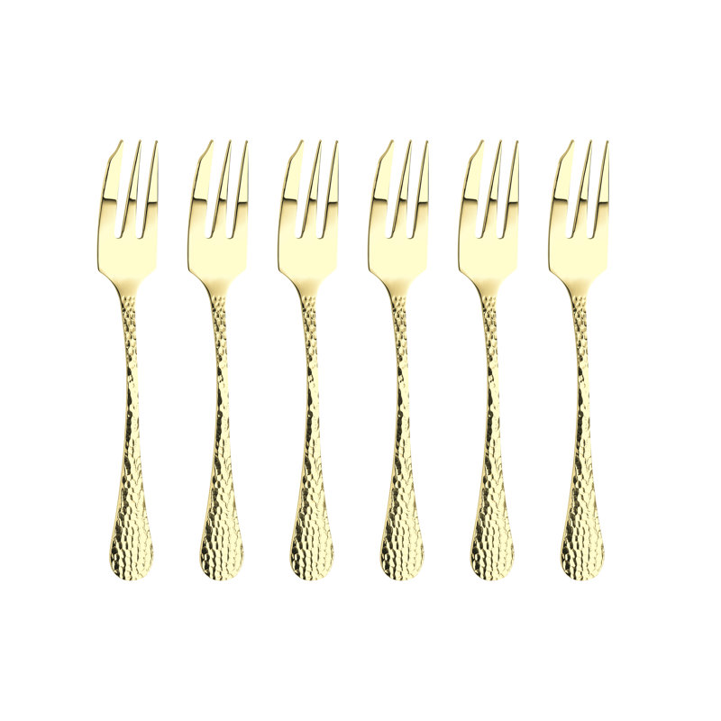 Champagne Avalon Stainless Steel Specialty Fork, Gold