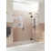 Stellar 74.5 in. x 78 in. Fully Frameless 3 Panel Inline Hinge Shower Door