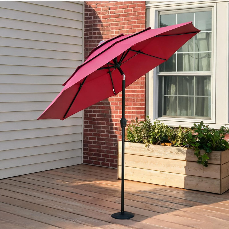 Parasols et accessoires en acier de 23 cm (9 po) avec conception réglable pour l'espace extérieur