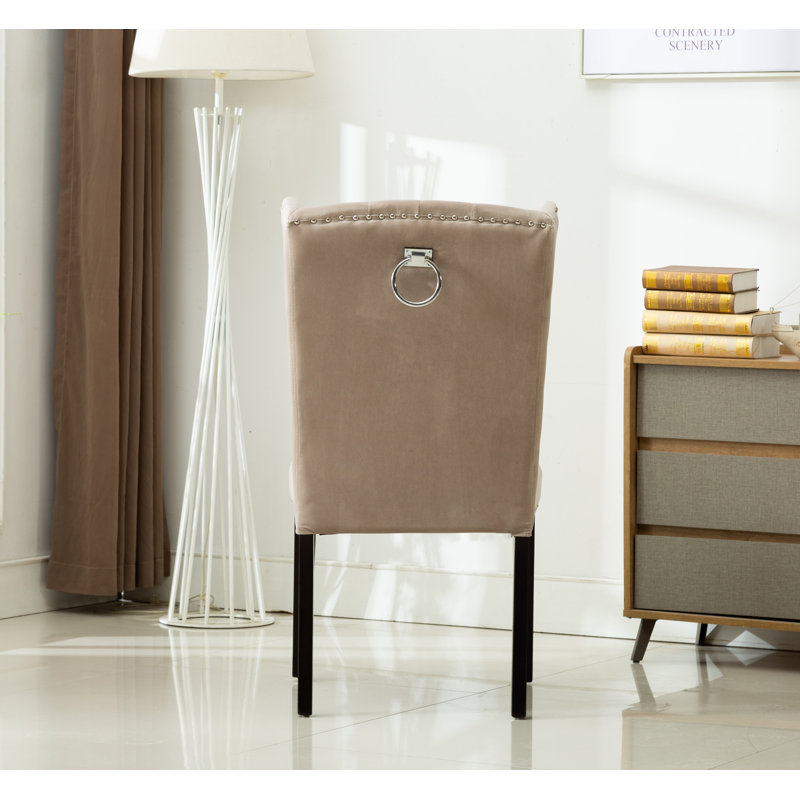 Chaise d'appoint l 21 po Aliana, Microfibre/microsuède beige