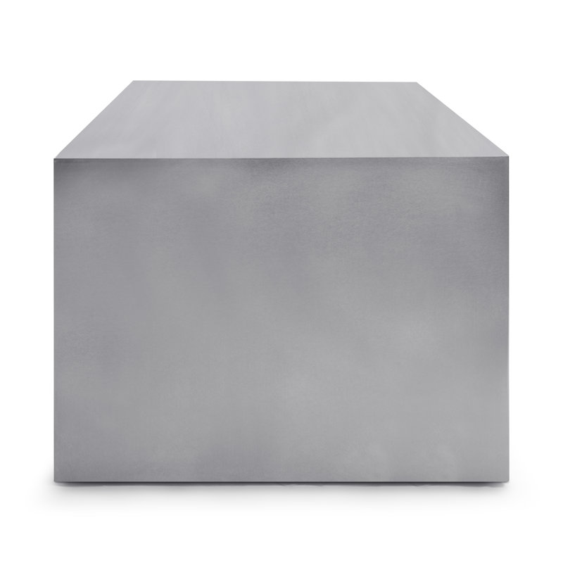 Table basse avec rangement Piero, Acier inoxydable