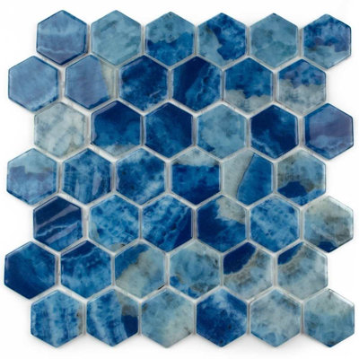 15" X 12" Glass Mosaic Wall and Floor Tile