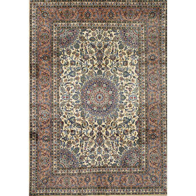 Tapis oriental gris / bleu