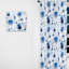Motif géométrique industriel bleu matriciel - Rideau obscurcissant géométrique abstrait - 1 panneau-107597817