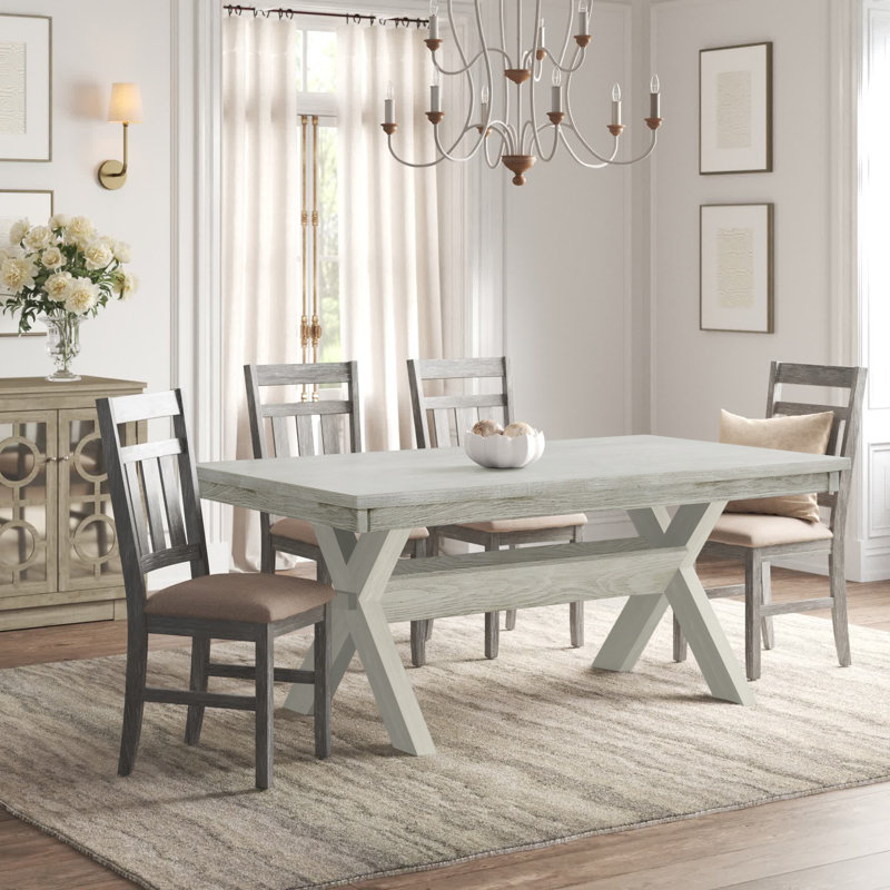 Helbert 5 Piece Dining Set, White