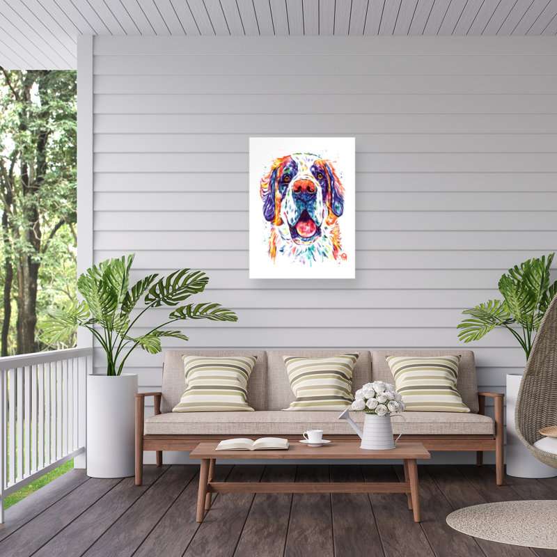 Toile d'extérieur Lisa Whitehouse Saint Bernard, H 14 po x l 19 po
