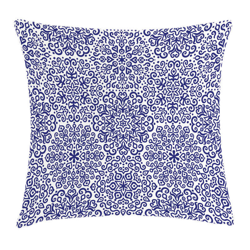 Housse de coussin carrée dame russe, 18 po x 18 po
