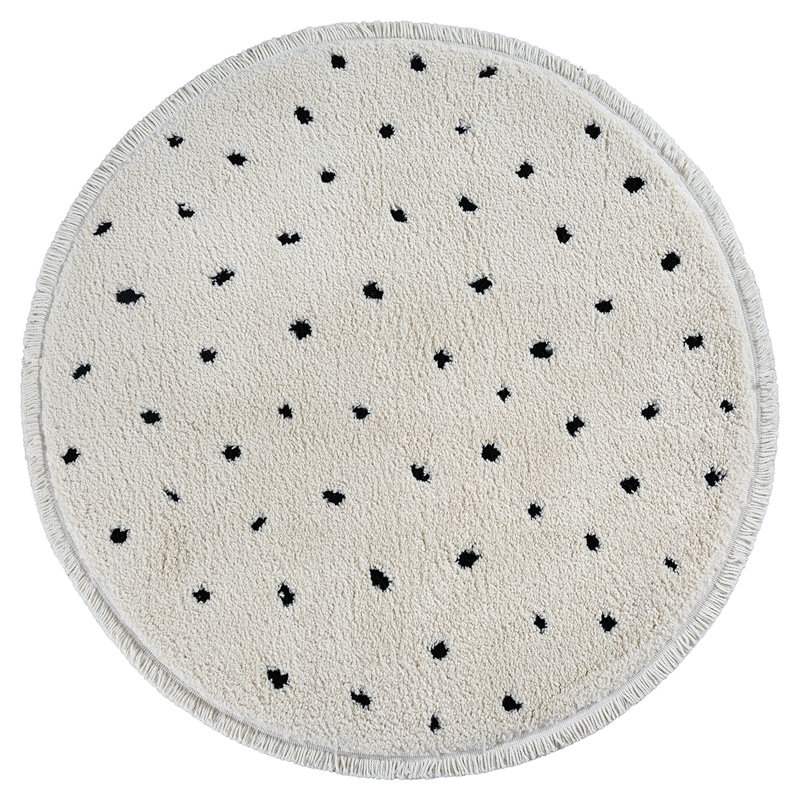 Taneesha Polka Dots Area Rug, Round 120 cm
