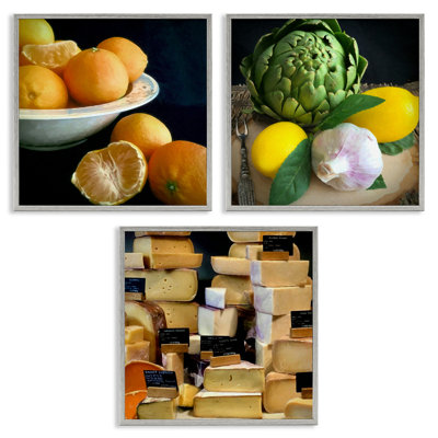  Vegetables & Cheeses Still Lifes 3 PC Giclee Art Set by Graffi*tee Studios
