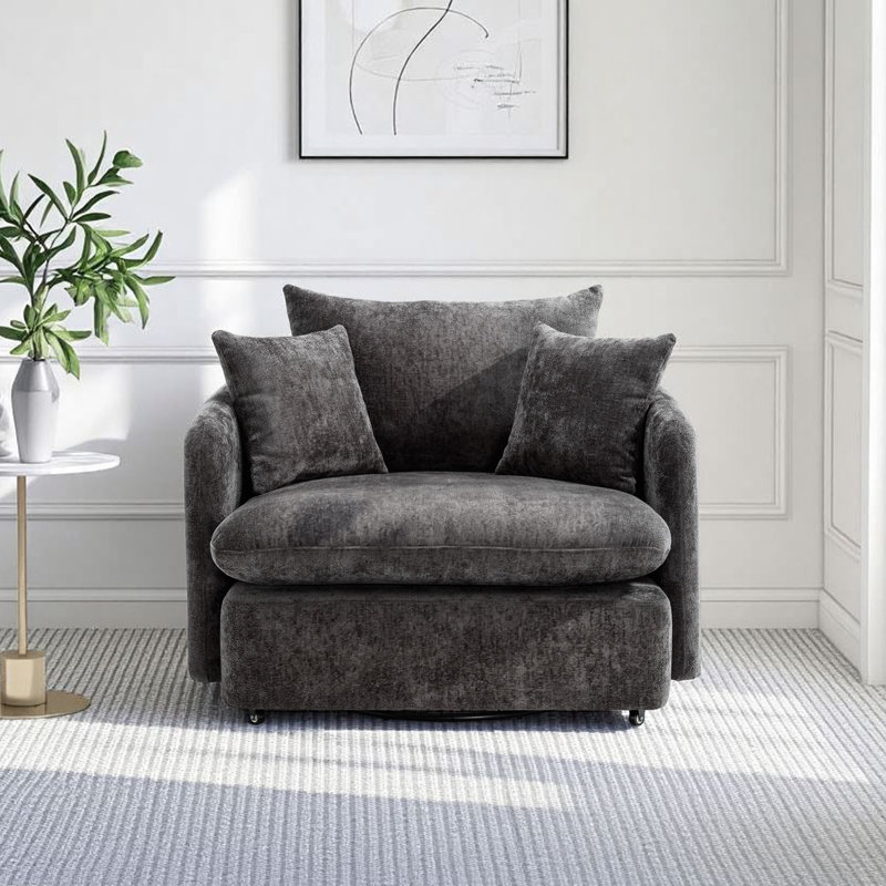 Fauteuil d'appoint 41 po, Gris foncé