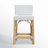 Estella 24.5 in. Seat Height Rattan Low Back Bar Stool, White-Gray Dot-1834788783-1865252313