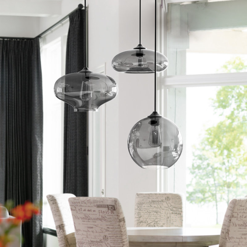 Luminaire suspendu 3 lumières noir
