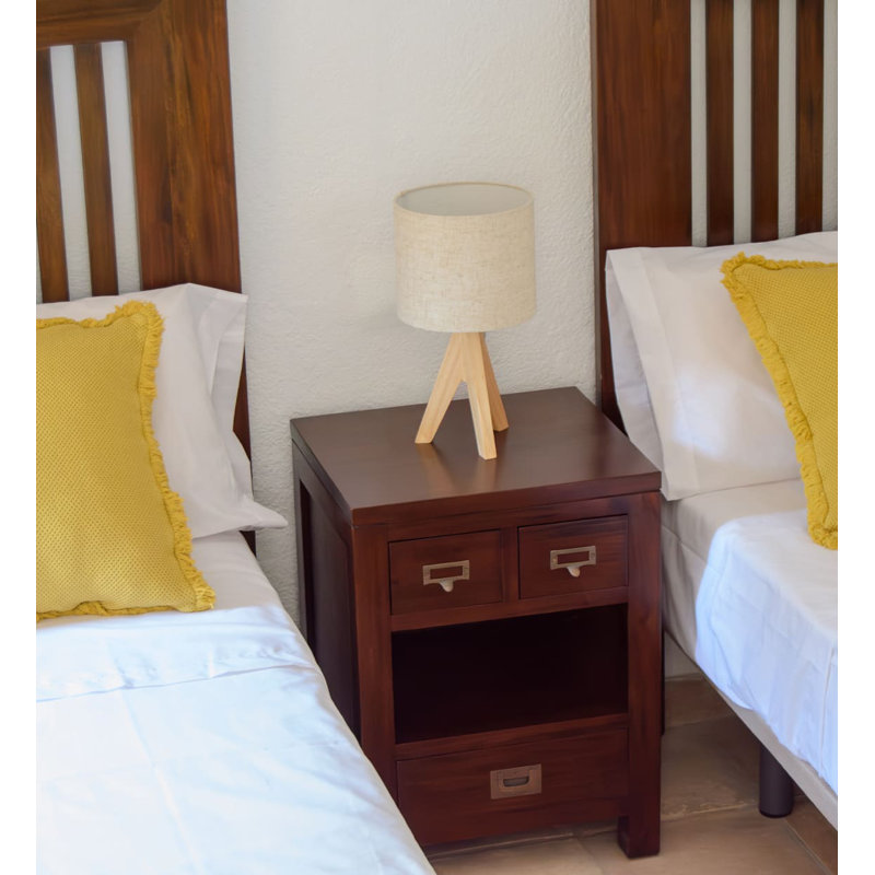 Flamingo 45cm W Solid Wood Bedside Table