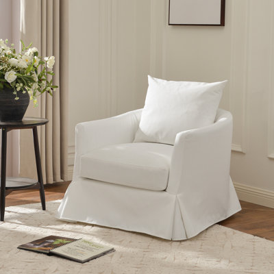 Fauteuil demi-tonneau pivotant rembourré de 32 po de largeur