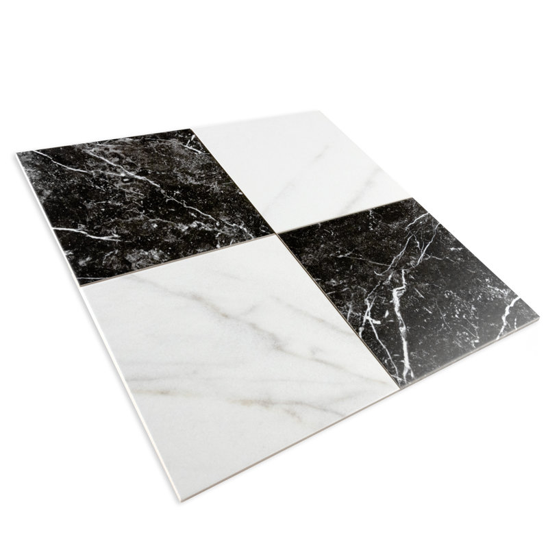 Merzoni Checker Ruzzini 18" x 18" Porcelain Wall & Floor Tile