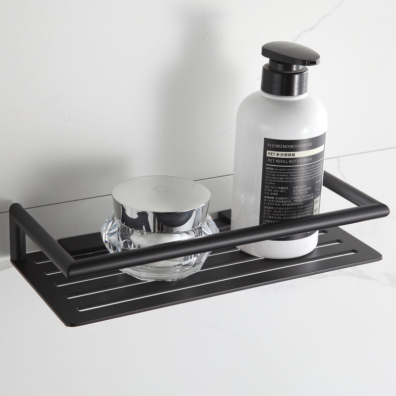 Wozniak Drill / Screw Shower Shelf, Black