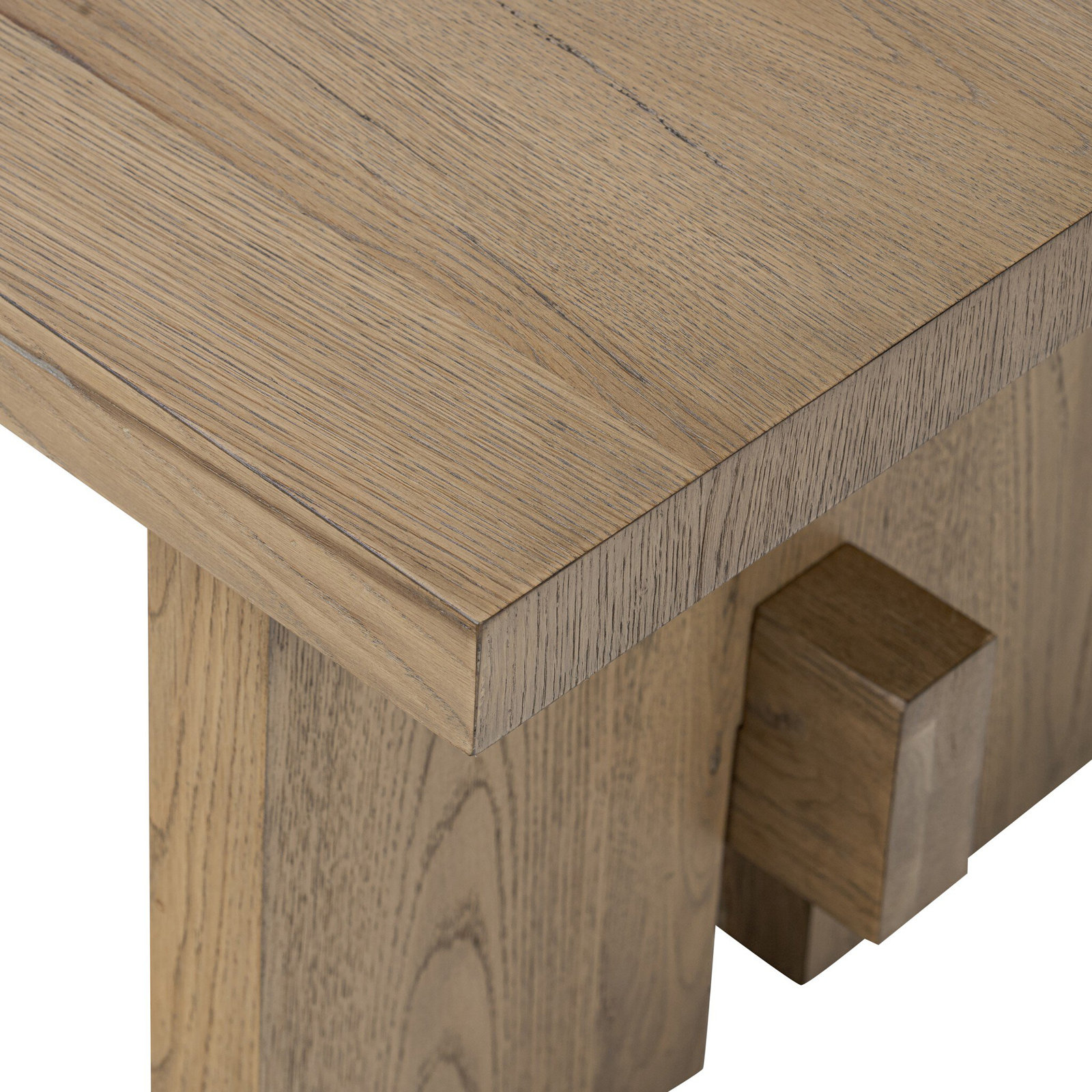 Conti End Table, Rubbed Light Oak