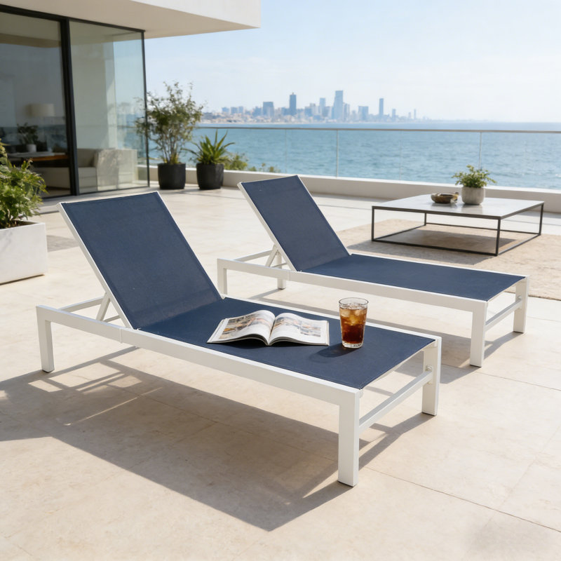 Long inclinable 77,5 po Etter, Bleu