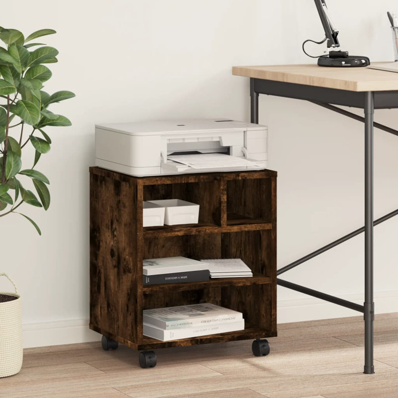 48cm H x 41cm W Printer Stand, Smoked Oak