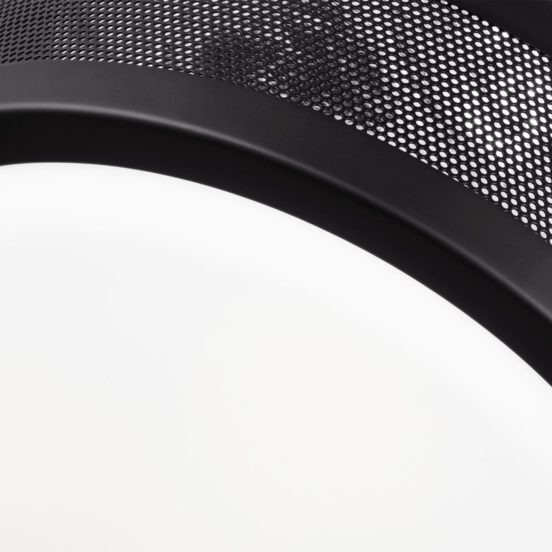 3 - Light Flush Mount, Midnight Black