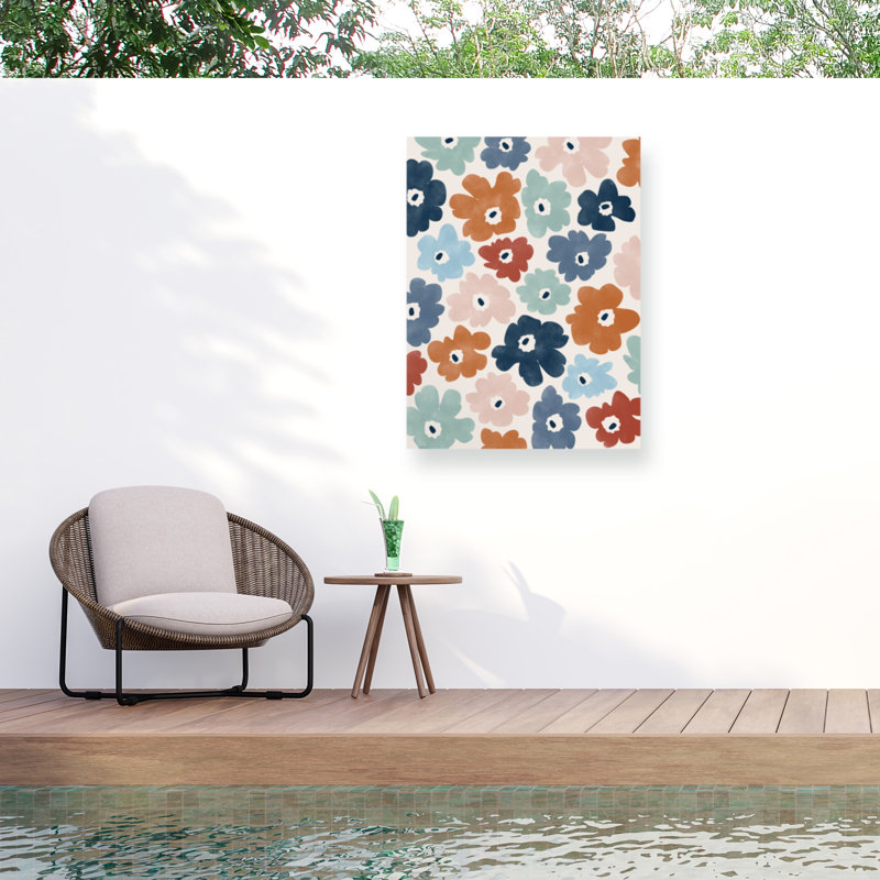 Elena Ristova  Blue Rust 77 Outdoor  Canvas, H 35 po x l 47 po