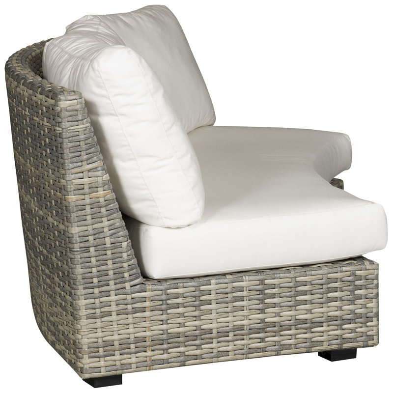 Montclair Outdoor Large Curved Armless Sofa, SB-Cove Pebble