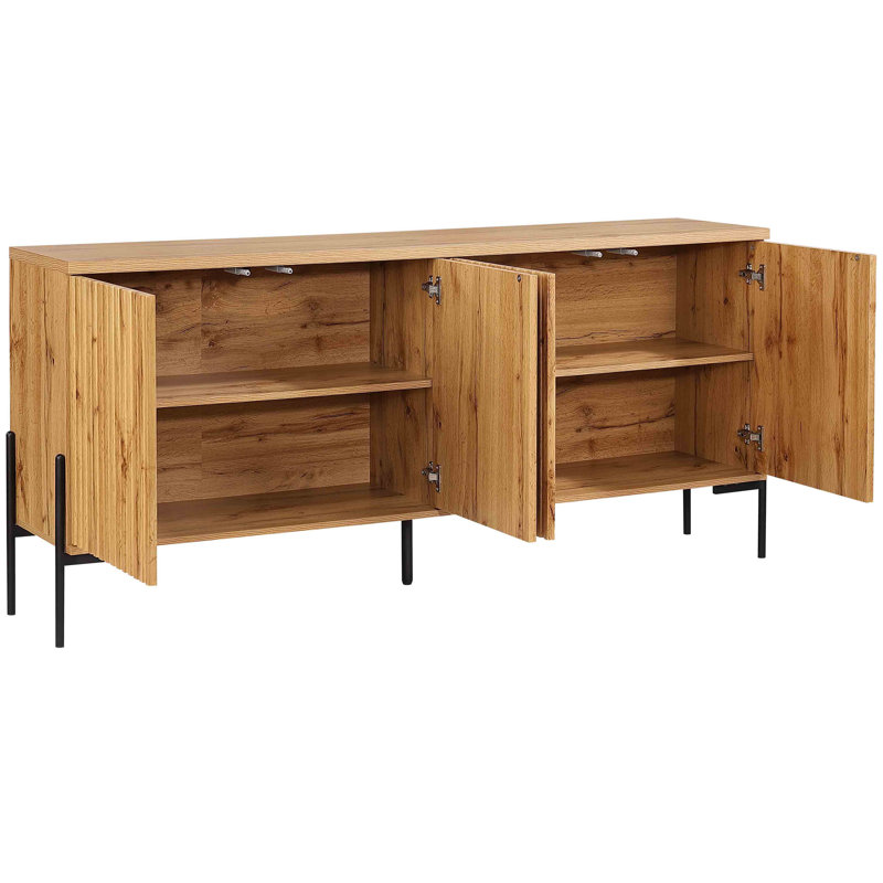 Leeloo 178cm Sideboard, Oak/Black