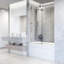 Porte de baignoire coulissante sans cadre avec verre transparent 3/8 po l 56-60 po x H 66 po Elan Hart-69565586