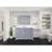 Dark Grey Single Bath Vanity 48 in. W x 22 in. D, White Quartz Top, White Square Sink, and 46 in. Mirror