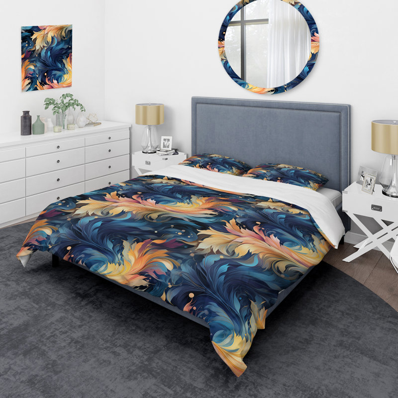 Ensemble de housse de couette Celestial Aura Spirals III, Housse de couette pour très grand lit et 2 très