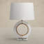 Janelle 26.5" Antique Brass/White/Clear Table Lamp