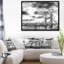 «Black and White View of London Panorama», reproduction de photo sur toile tendue encadrée-26681565