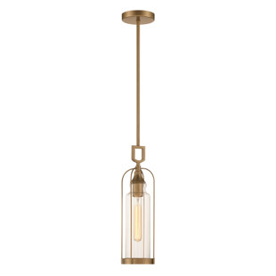 Mini-luminaire suspendu 1 lumière YASMIN - Or vieilli