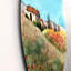 «A Tuscany Landscape With Distant Villa», art mural circulaire en métal champêtre-68849984