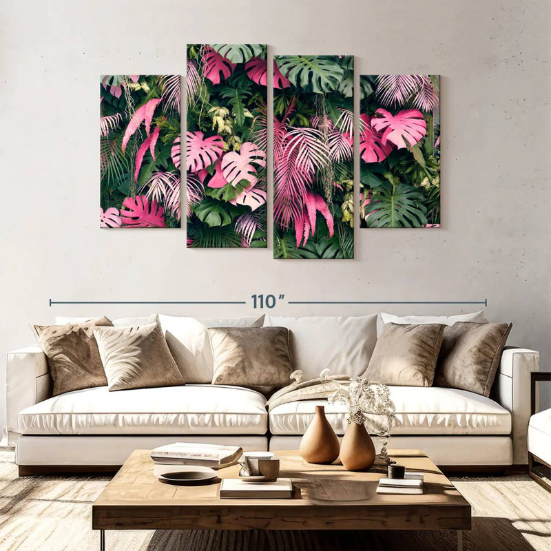 Harnek rose d'été Monstera, H 54 po x l 84 po