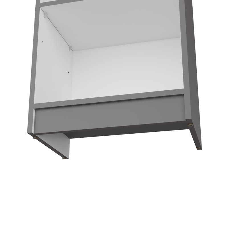 Matt Grey And White 5-shelf Shelf - Slim Bookcase For Home 5 Stylish Homes