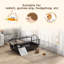 Cage pour petits animaux avec aire pliable, cage à roulettes, cage à cochons d'Inde, cage à hérissons avec bouteille d'eau, bol à eau et rampes, 46,5 po