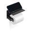 Porte-papier hygiénique mural avec tablette, acier inoxydable noir mat pour Mega Rolls