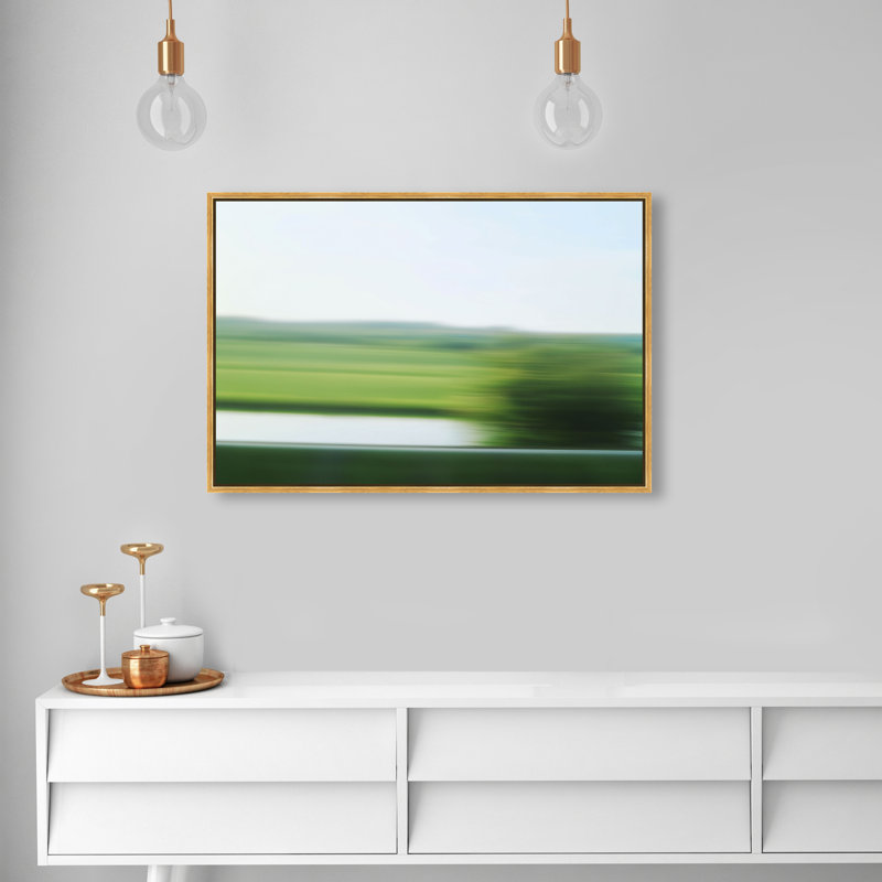 Velocity Meadow I Print by Oliver Gal, 21"H x 31"W, Gold Floater Frame