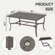 Willesden Rectangular Aluminum Dining Set with Cushions
