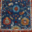 Tapis en laine bleu marine 8 pi 1 po x 10 pi 1 po one-of-kind-noué la à la main new age oushak Kirrily