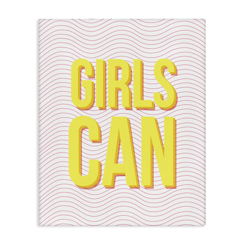«Inspiring Girls Can», art mural sur toile par Daphne Polselli, H 48 po x l 36 po