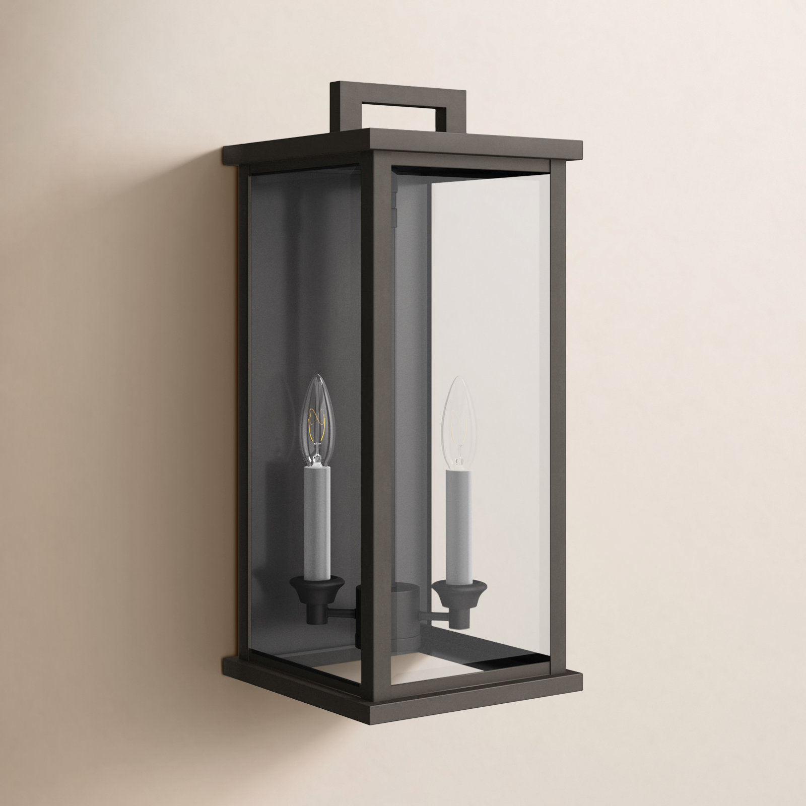 Nouri 2 Light Outdoor Wall Light, 18.25" H x 7.75" W x 8.25" D