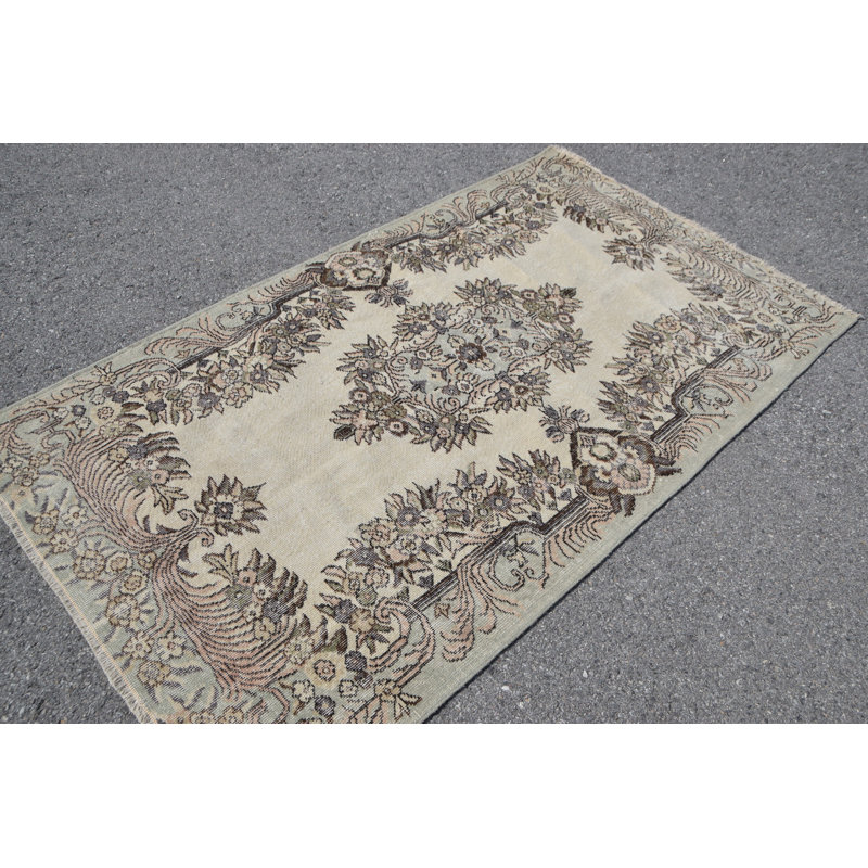 Tapis beige rétro vintage idéal pour la cuisine, le salon, le bureau et la chambre à coucher