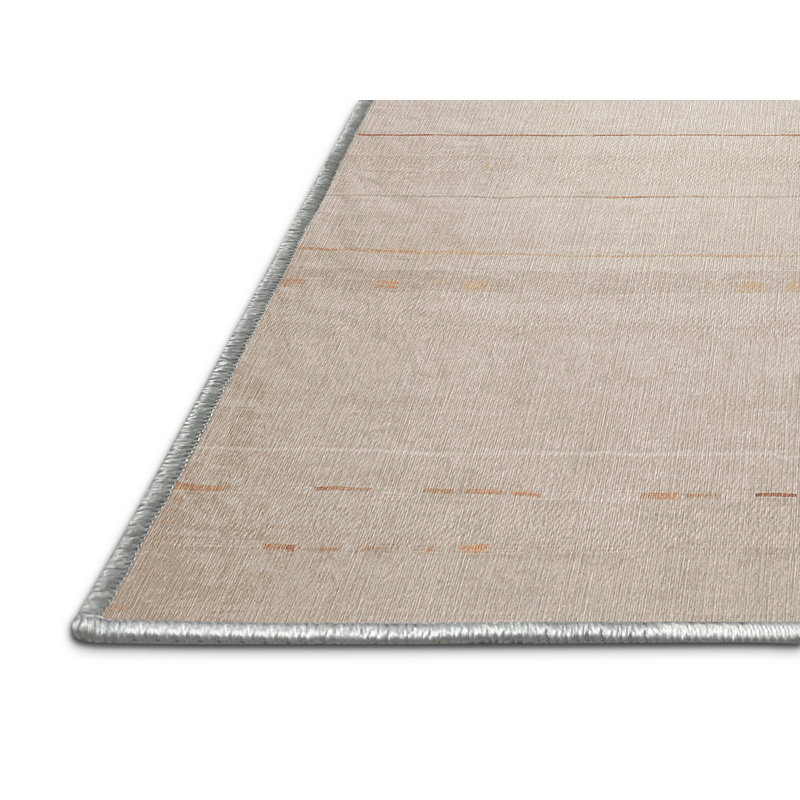 Tapis beige lavable à la machine, Carré 6 pi