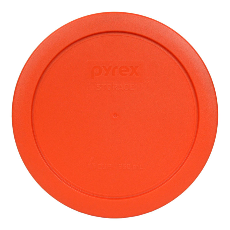 (1) bol en verre de 4 tasses Pyrex (1) et (1) couvercle en PC (7201), Orange citrouille