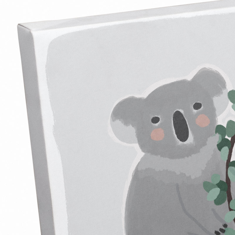 Art sur toile koala doux Briscoe, H 10 po x l 8 po x P 1,25 po, Gris