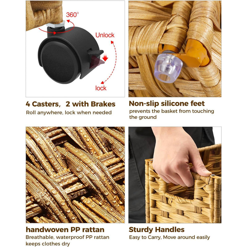 Wheel Laundry Basket