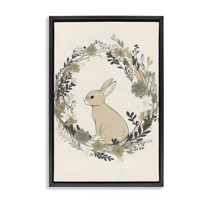 Pastoral Bunny Wreath Floating Frame, design by Creative Studio