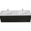 Meuble-lavabo mural avec lavabo, armoire de rangement flottante avec comptoir et tiroirs à fermeture douce, idéal pour l'organisation de la salle de bain-109398202-109398207